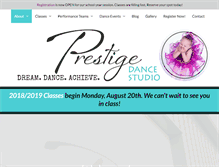 Tablet Screenshot of prestigedancestudio.com